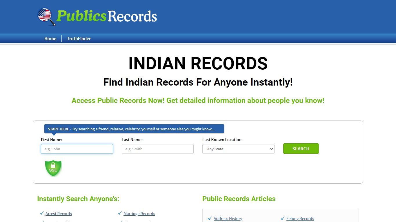 Find Indian records For Anyone